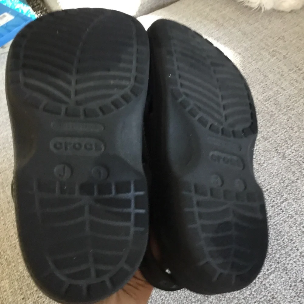 CROCS Kids Black Clog Sandals with Decorative Charms
